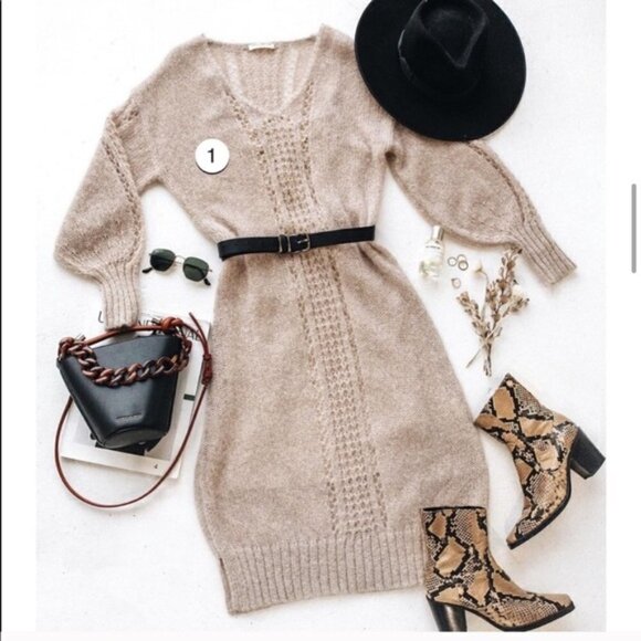 💕SPELL & THE GYPSY💕 Knit Midi Sweater Dress  S/M - Picture 10 of 16